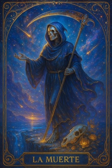 Death tarot card shown on MysticMe